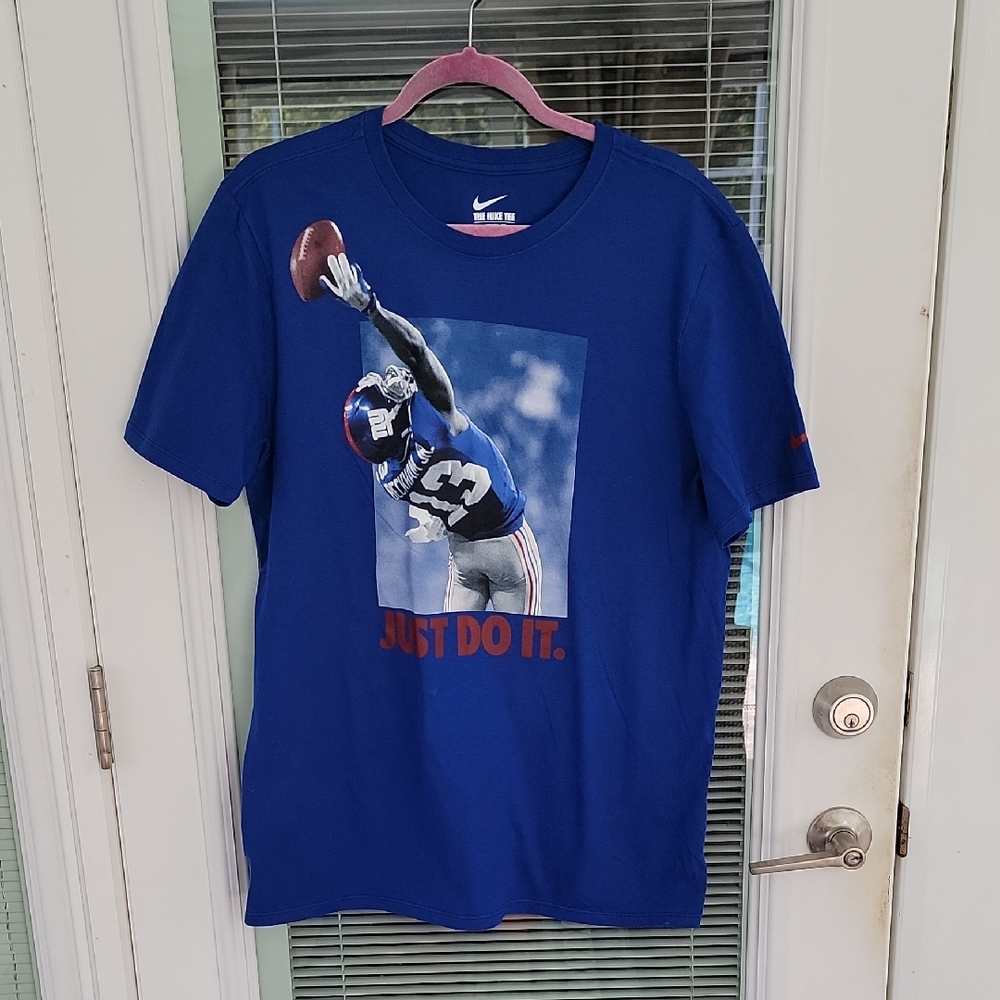 Nike OBJ The Catch Cotton Tee Sz L New York Giants Just Do It